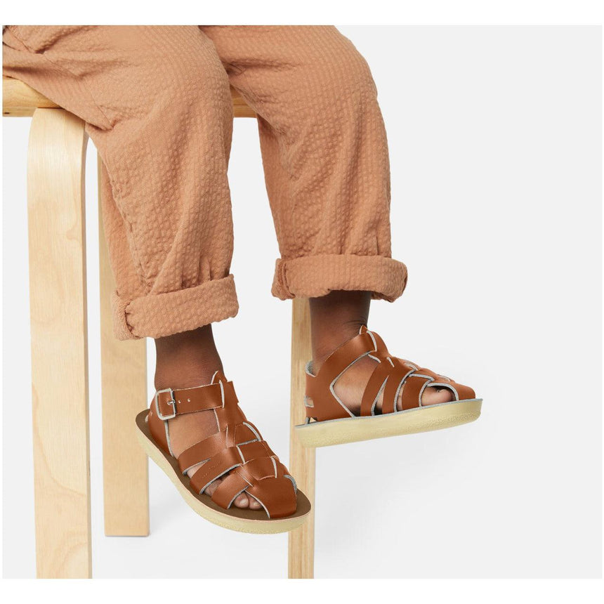 Saltwater Shark Sandals - Tan - Kids | Scout & Co