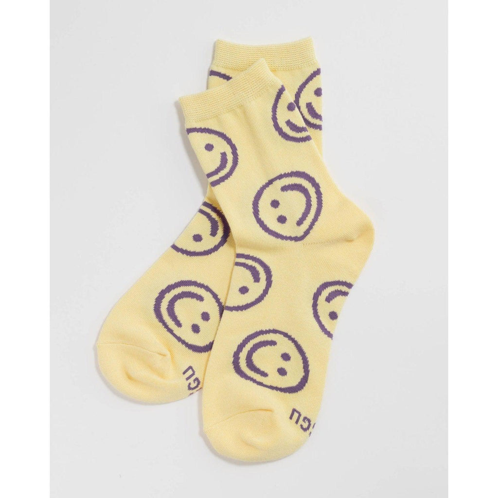 Baggu – Adult crew socks - Butter Happy | Scout & Co