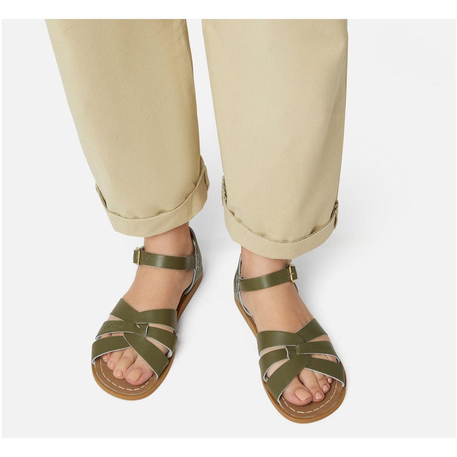 Green sales saltwater sandals