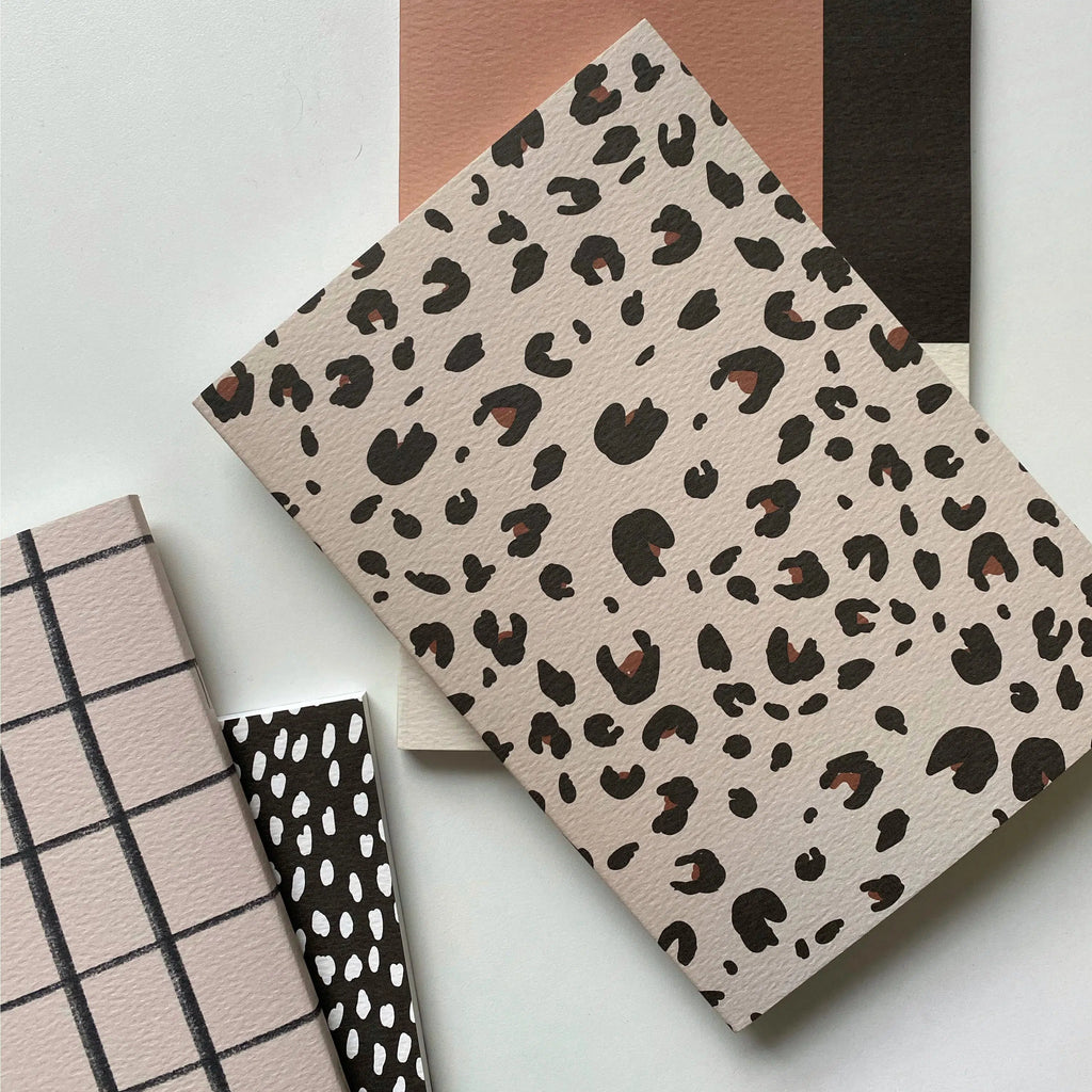 Kinshipped - Cream Leopard A5 notebook | Scout & Co