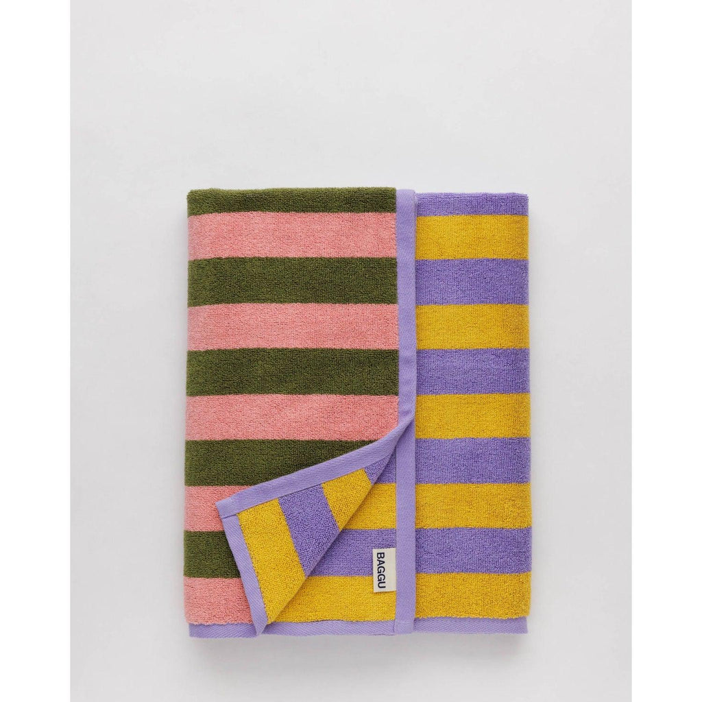 Baggu – Bath towel - Sunset Quilt Stripe | Scout & Co