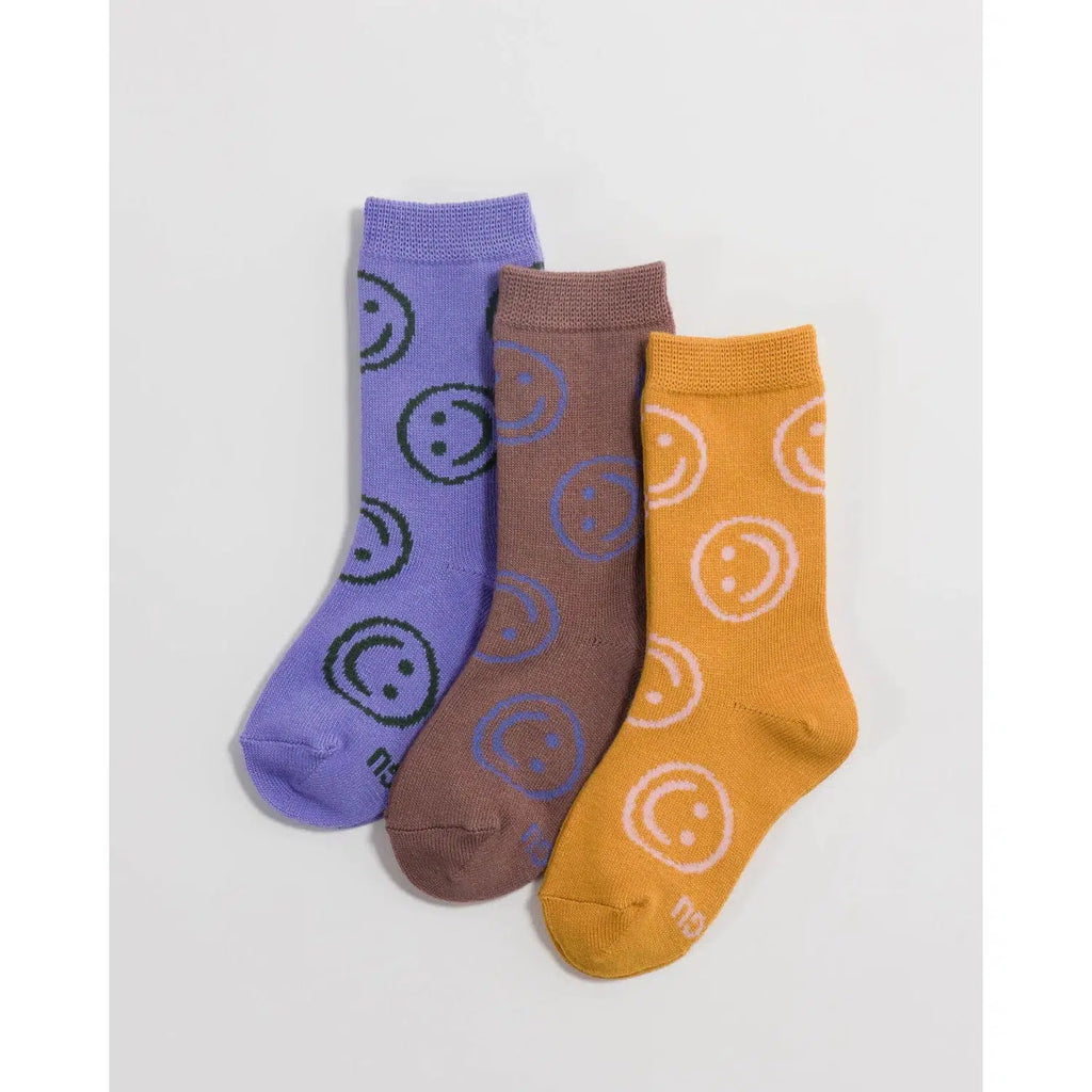 Baggu – Kids crew socks 3 pairs - Happy Mix | Scout & Co