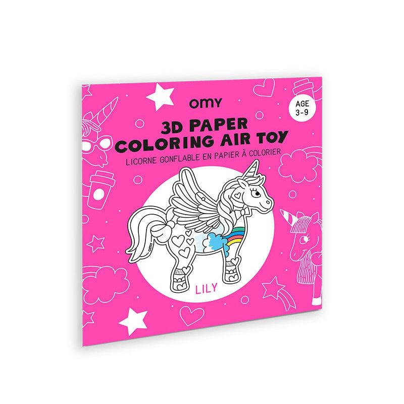 OMY - 3D colouring air toy - Lily unicorn | Scout & Co