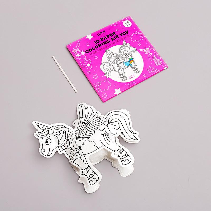 OMY - 3D colouring air toy - Lily unicorn | Scout & Co