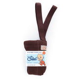 Silly Silas - Footed cotton tights with braces - Chocolate Brown | Scout & Co
