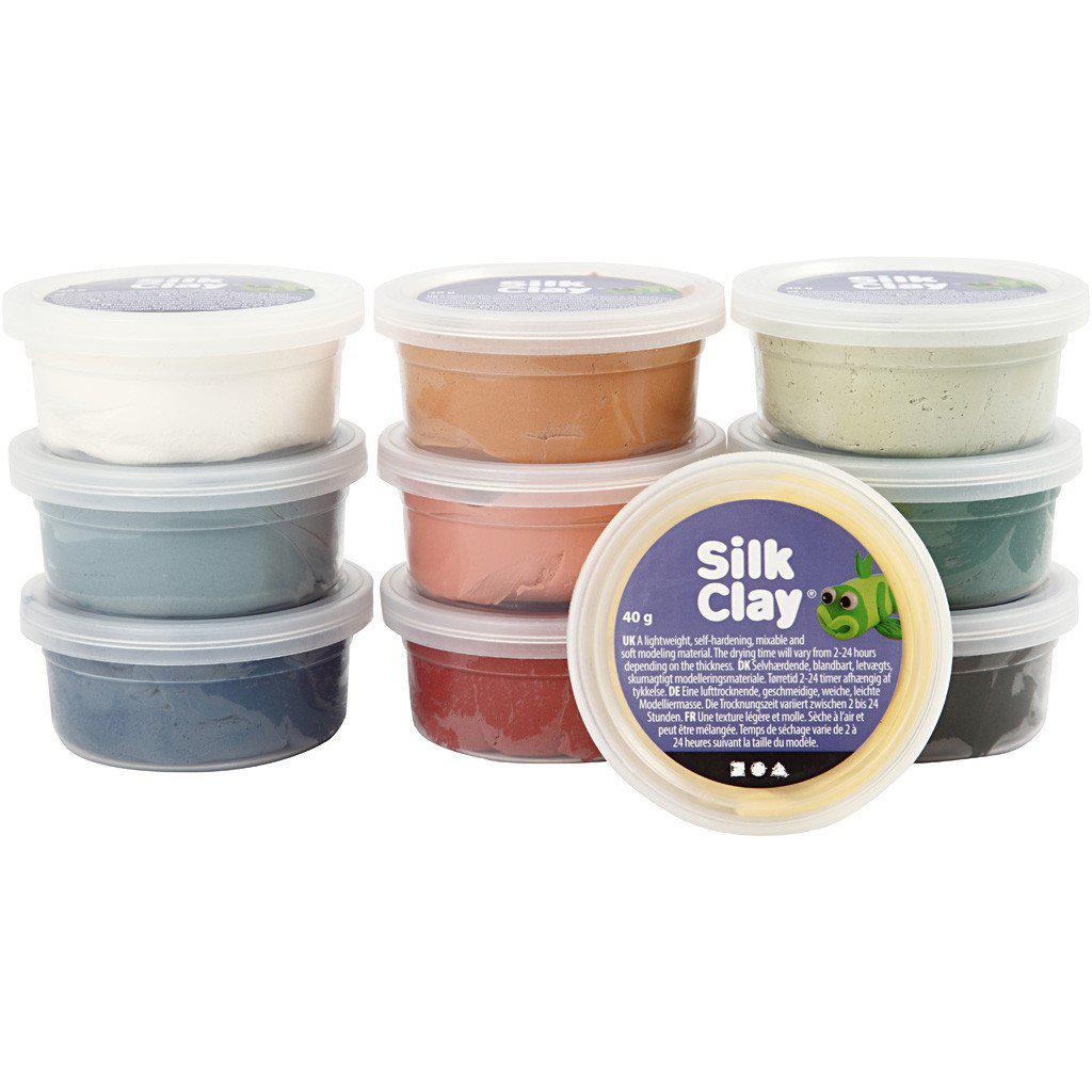 Creativ Company - Silk Clay modelling clay - set of 10 - Dusty Colours | Scout & Co