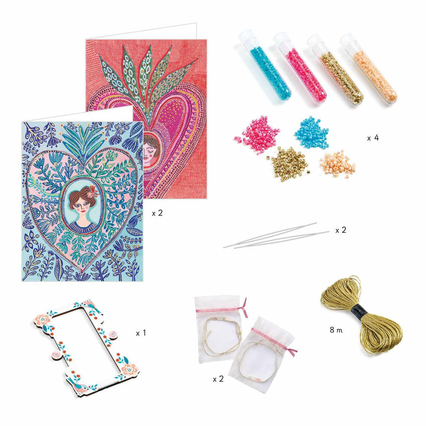 Djeco - You & Me Friendship Bracelets DIY kit - Miyuki and Hearts | Scout & Co