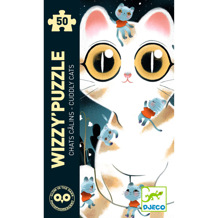 Djeco - Cuddly Cats 50-piece glow-in-the-dark jigsaw puzzle | Scout & Co