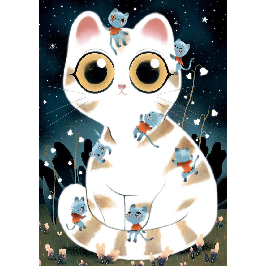 Djeco - Cuddly Cats 50-piece glow-in-the-dark jigsaw puzzle | Scout & Co