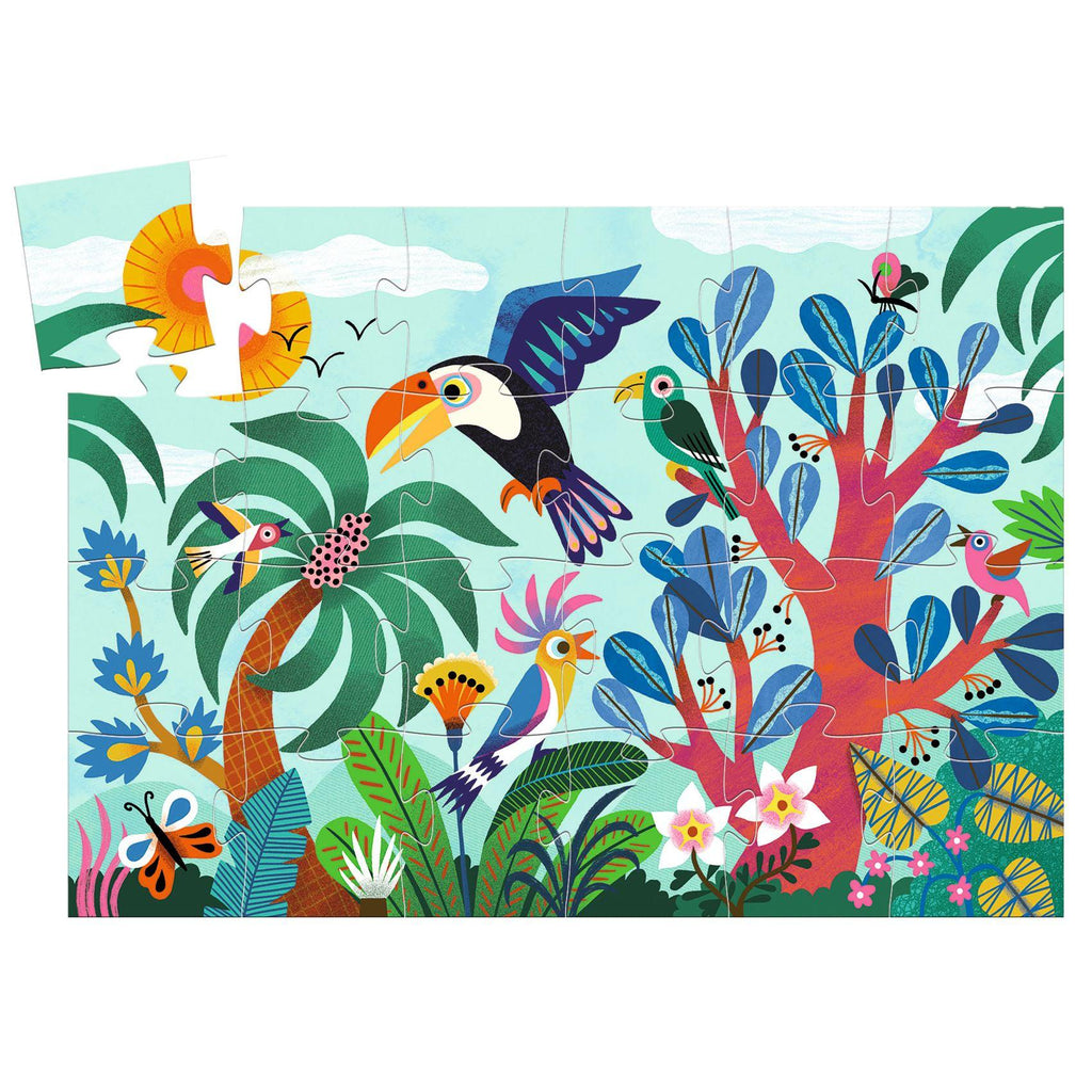 Djeco - Coco The Toucan 24-piece silhouette jigsaw puzzle | Scout & Co