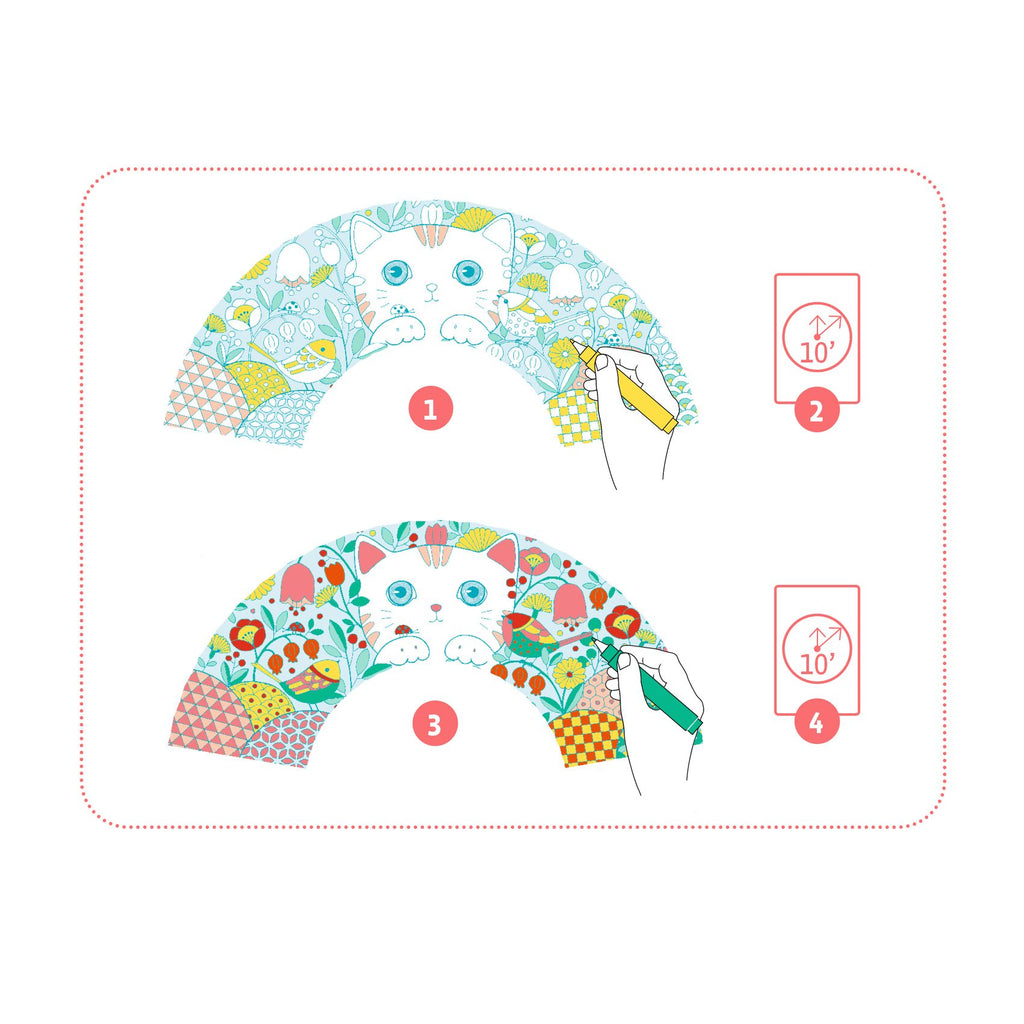 Djeco - Koneko DIY fan to colour in | Scout & Co