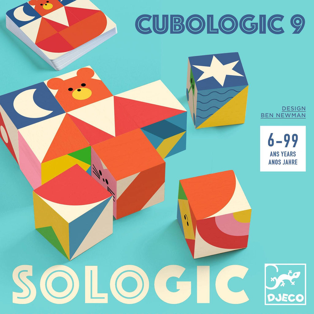 Djeco - Cubologic 9 wooden puzzle game | Scout & Co