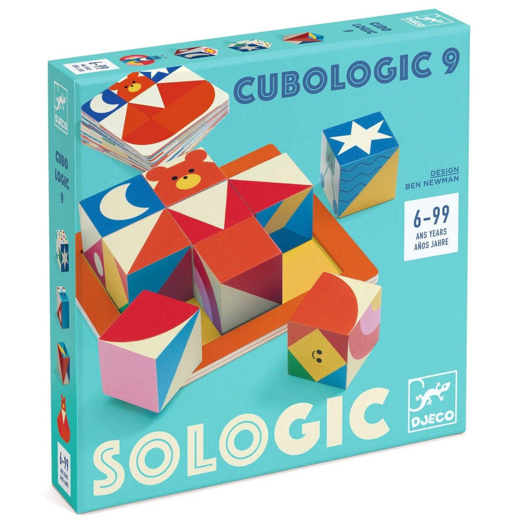 Djeco - Cubologic 9 wooden puzzle game | Scout & Co