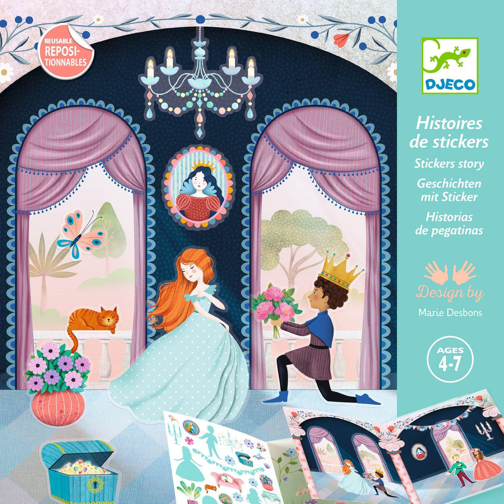 Djeco - Sticker Story reusable stickers set - Life In The Castle | Scout & Co