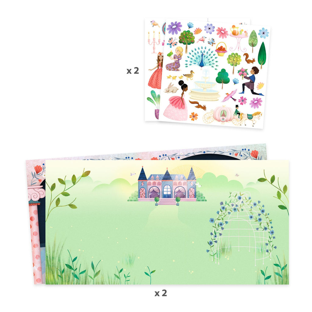 Djeco - Sticker Story reusable stickers set - Life In The Castle | Scout & Co