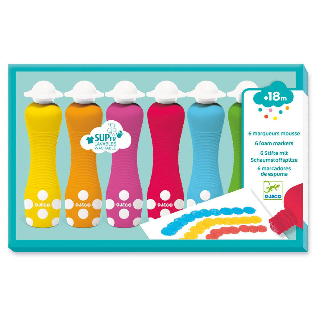 Djeco - Foam markers - set of 6 | Scout & Co