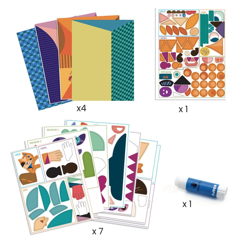 Djeco - Inspired By craft kit - Square Heads | Scout & Co