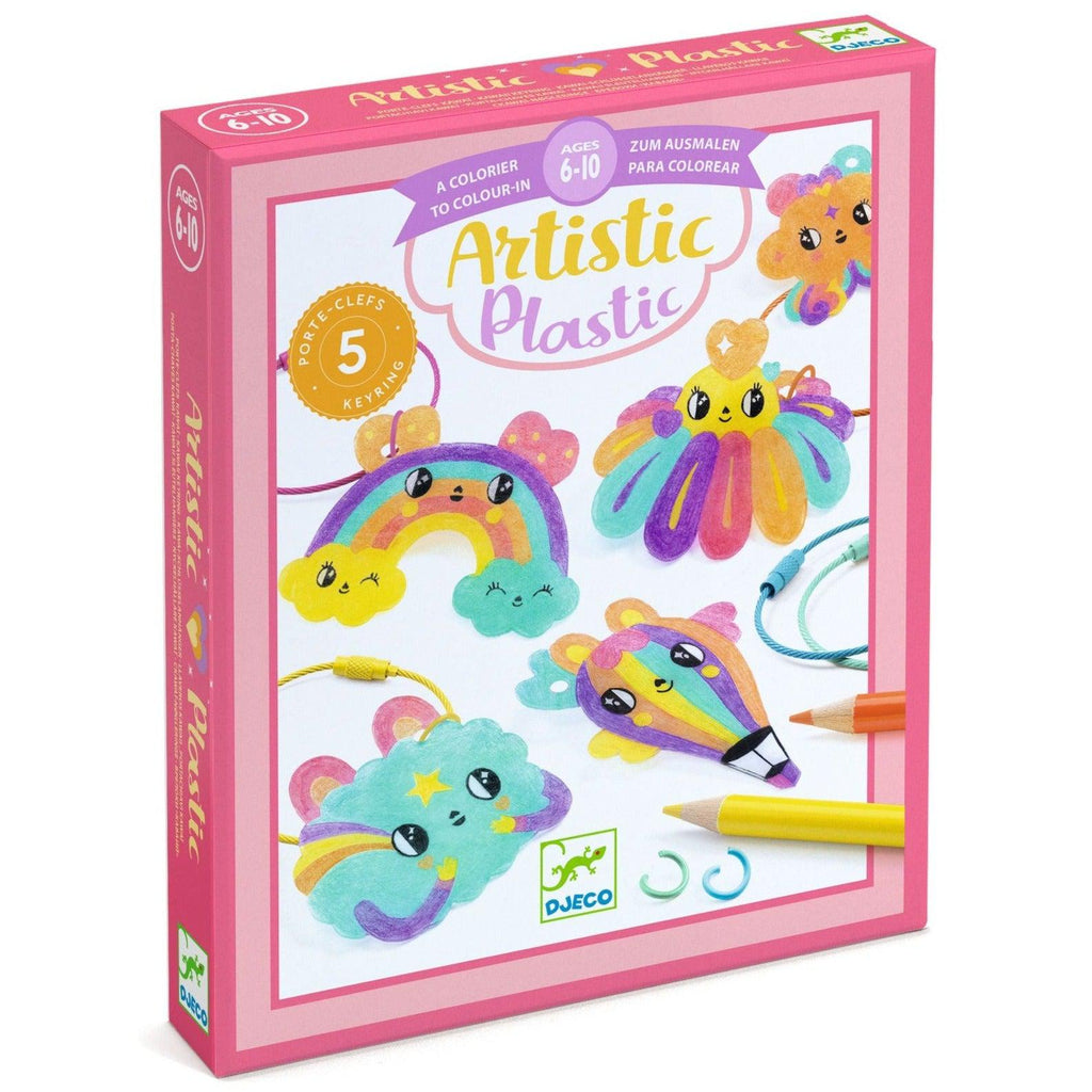 Djeco - Artistic Plastic craft kit - Kawaii keyrings | Scout & Co