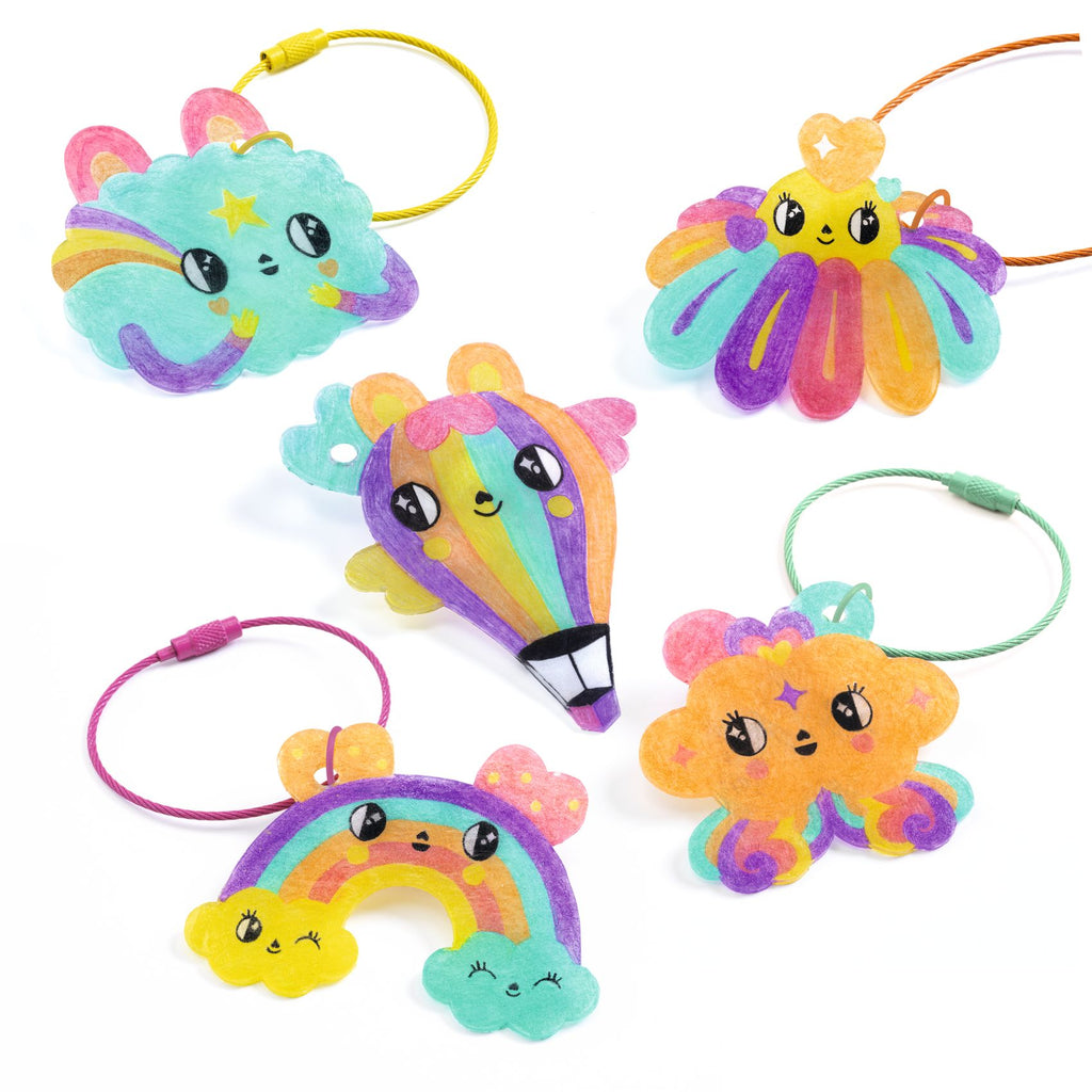 Djeco - Artistic Plastic craft kit - Kawaii keyrings | Scout & Co