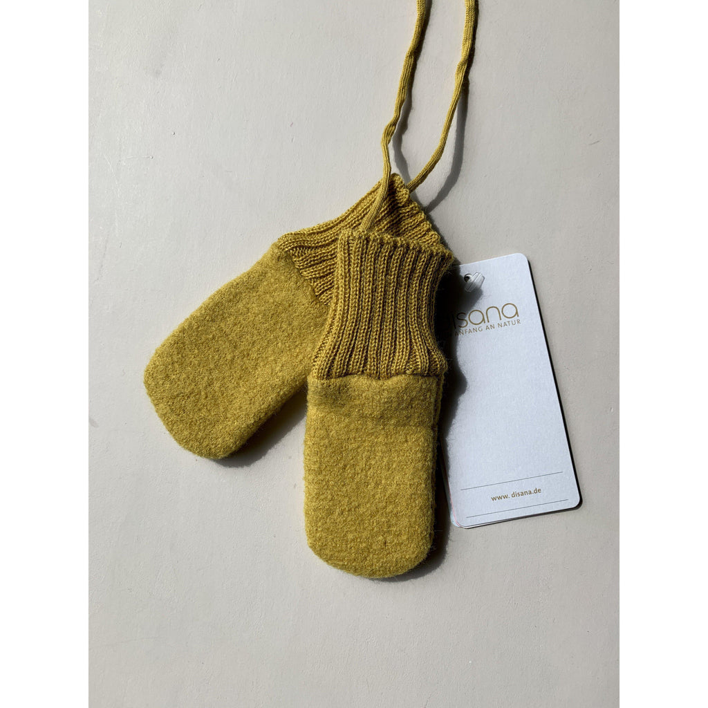 Disana - Boiled merino wool gloves - Curry | Scout & Co