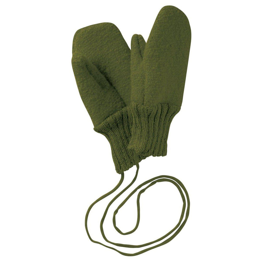 Disana - Boiled merino wool gloves - Olive | Scout & Co