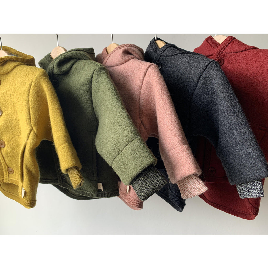 Disana - Boiled merino wool jacket - Olive | Scout & Co
