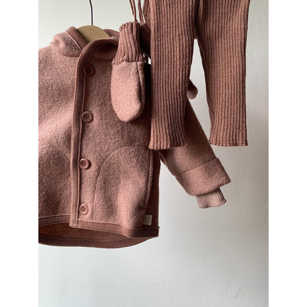Disana - Boiled merino wool jacket - Rose pink | Scout & Co