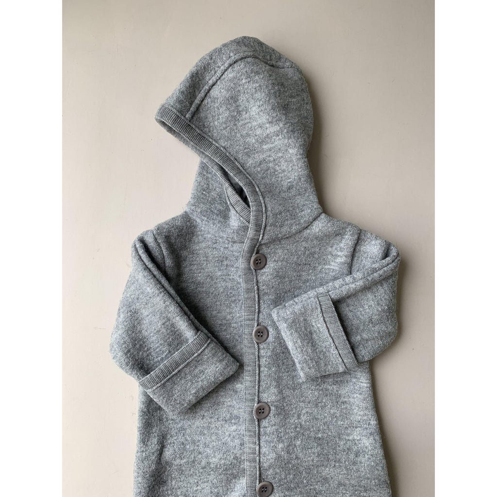 Disana - Boiled merino wool overalls - Grey | Scout & Co