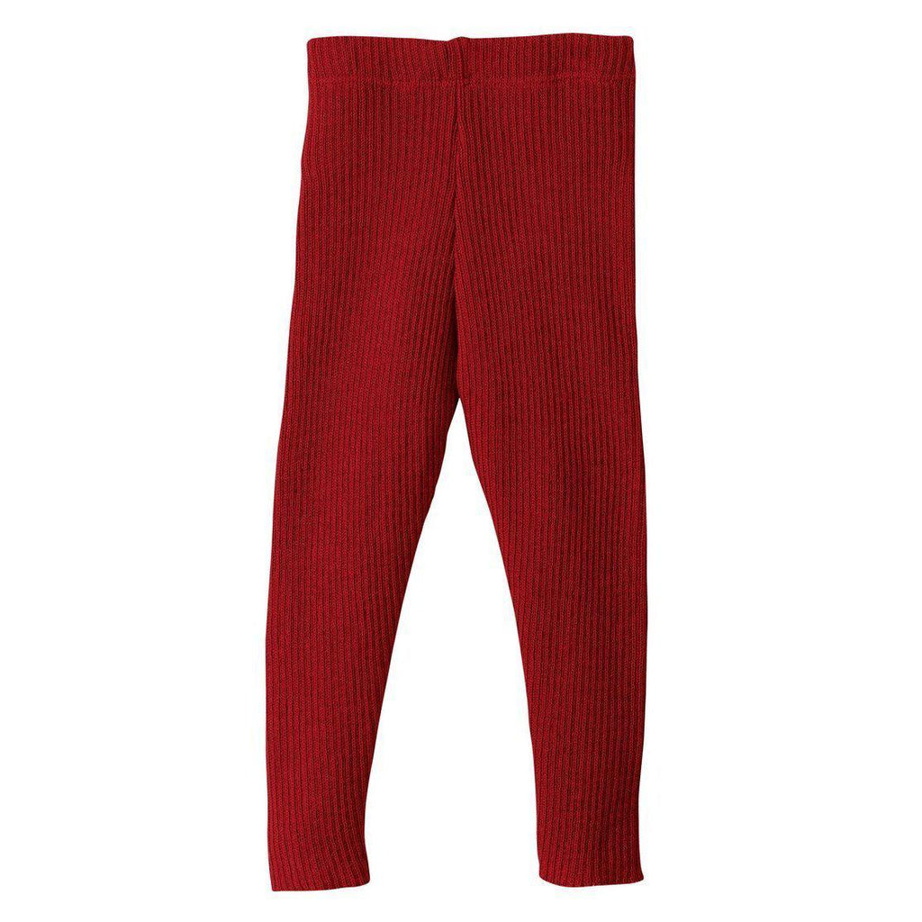 Disana - Merino wool knit leggings - Bordeaux | Scout & Co