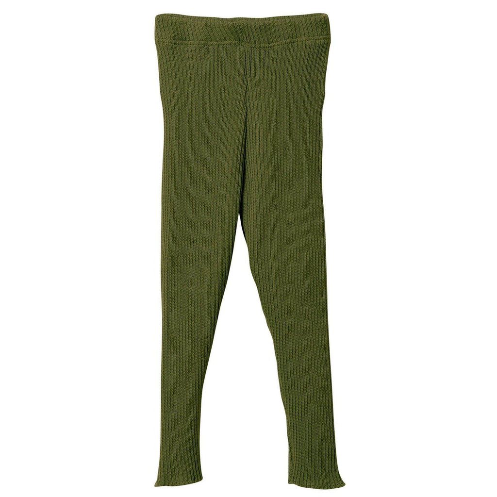 Disana - Merino wool knit leggings - Olive | Scout & Co