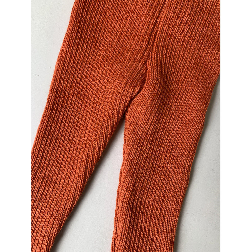 Disana - Merino wool knit leggings - Orange | Scout & Co