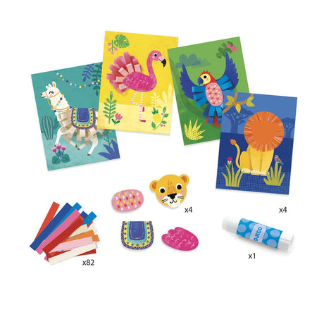Djeco - Animals collage kit - With Small Loops | Scout & Co