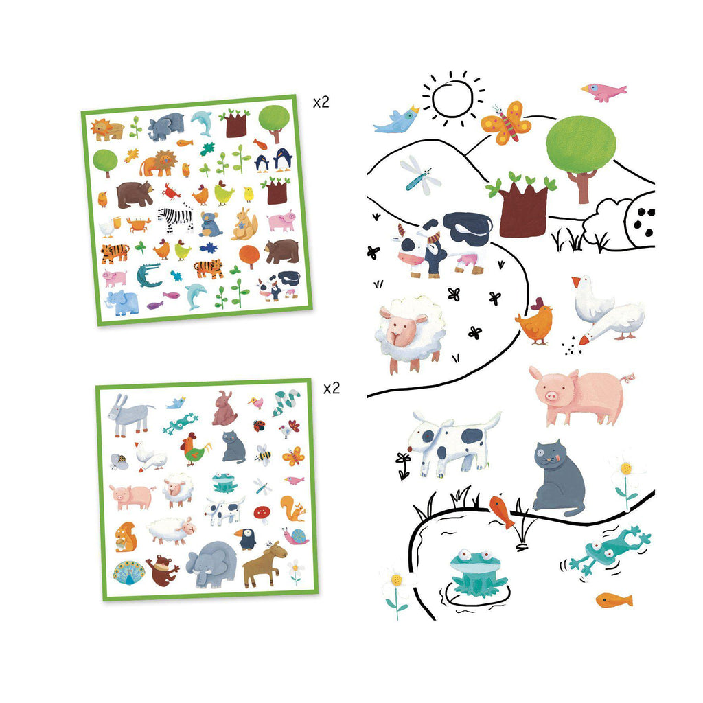 Djeco - Animals stickers | Scout & Co