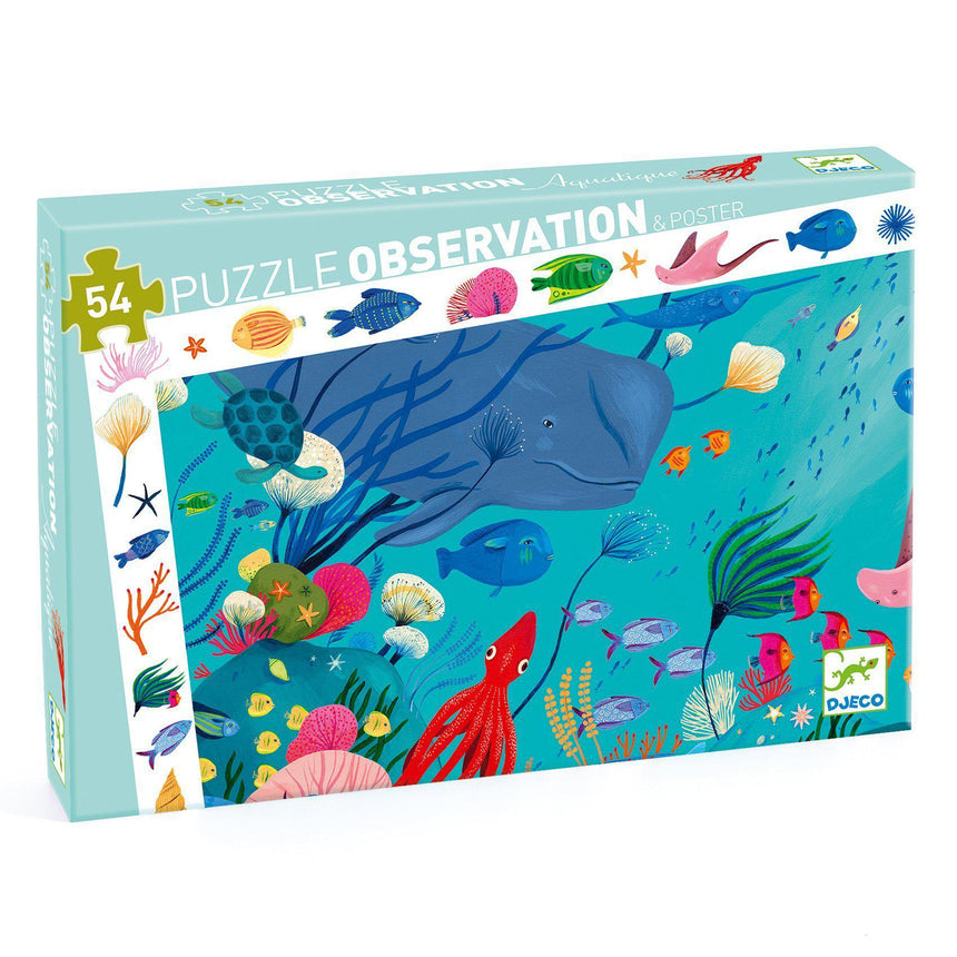 Djeco - Aquatic 54-piece observation jigsaw puzzle | Scout & Co