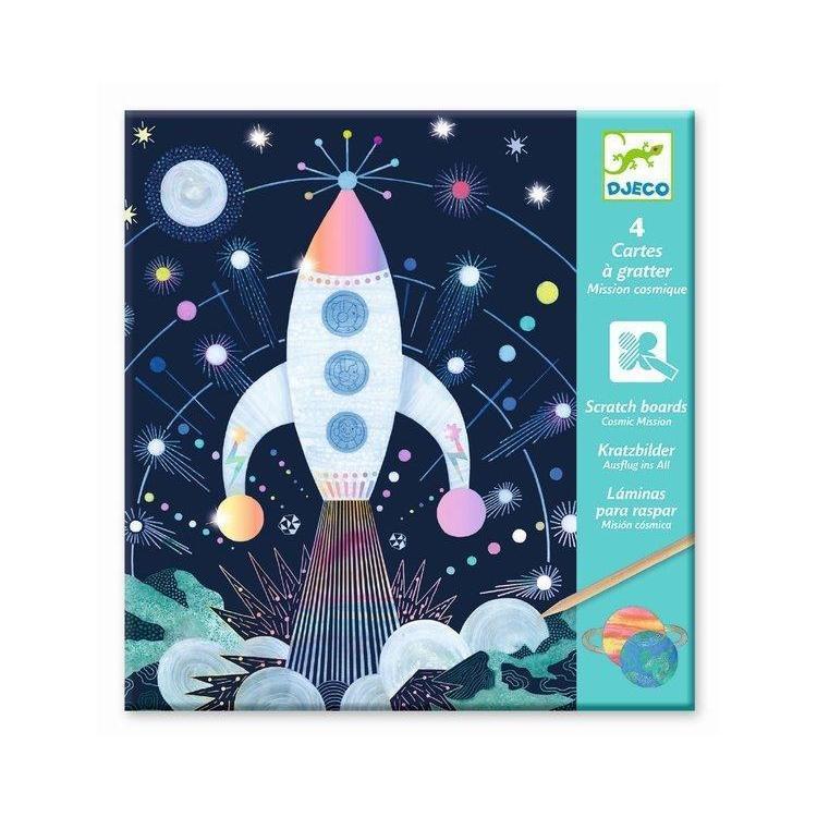 Djeco - Cosmic Mission scratch cards | Scout & Co