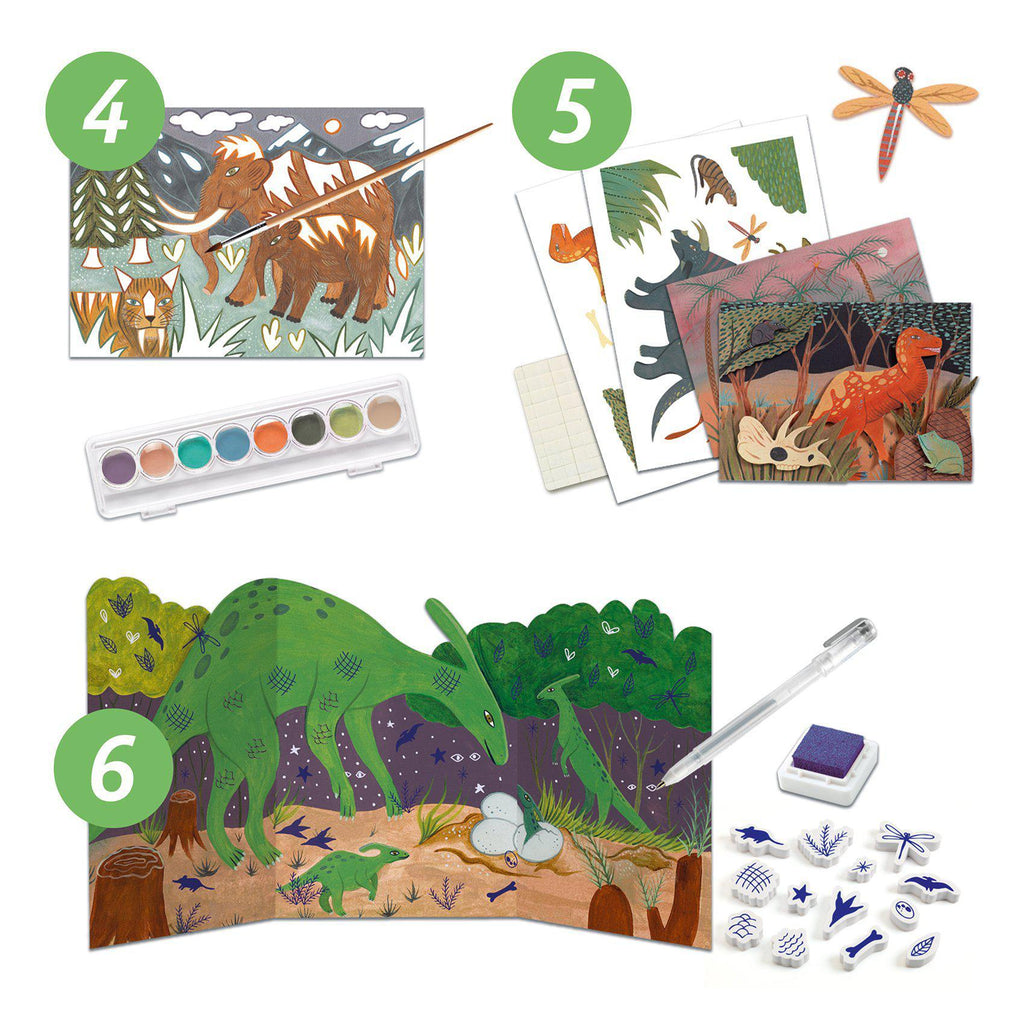 Djeco - Dino Box: 6 crafts set - The World Of Dinosaurs | Scout & Co