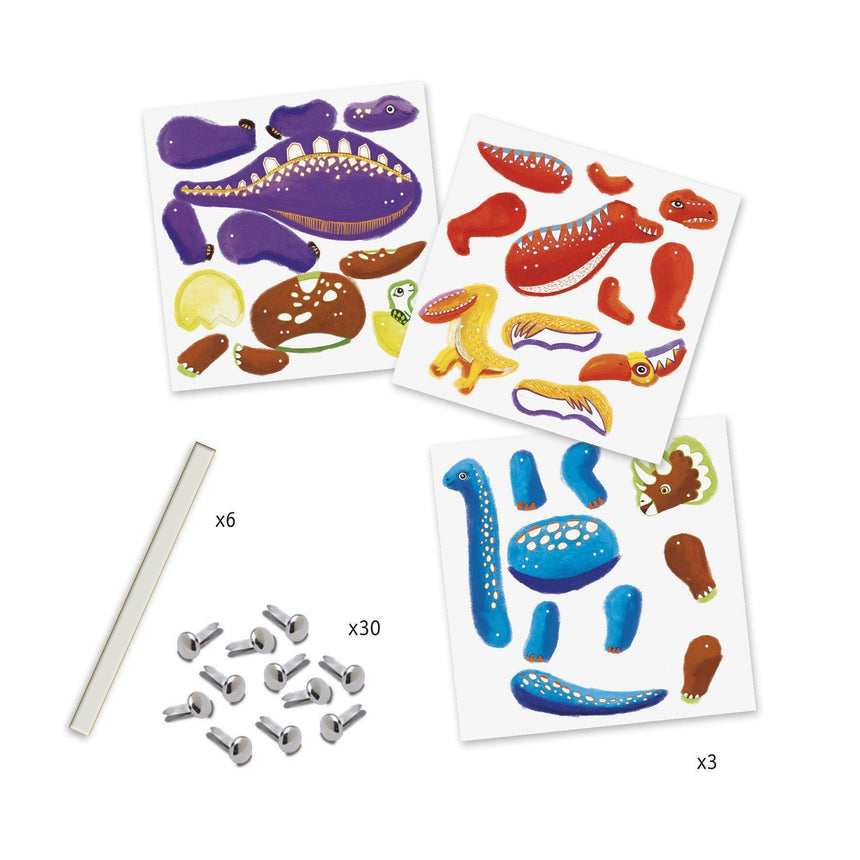 Djeco - Dinosaurs jumping jacks to colour in | Scout & Co