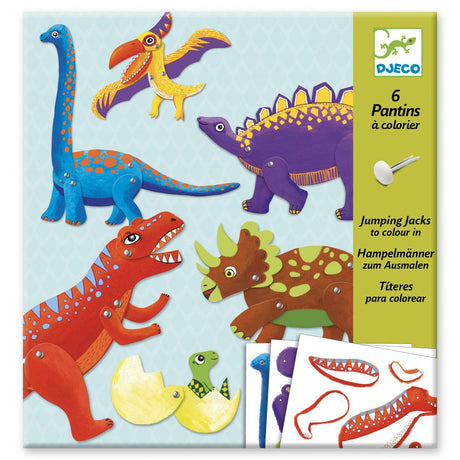 Djeco - Dinosaurs jumping jacks to colour in | Scout & Co