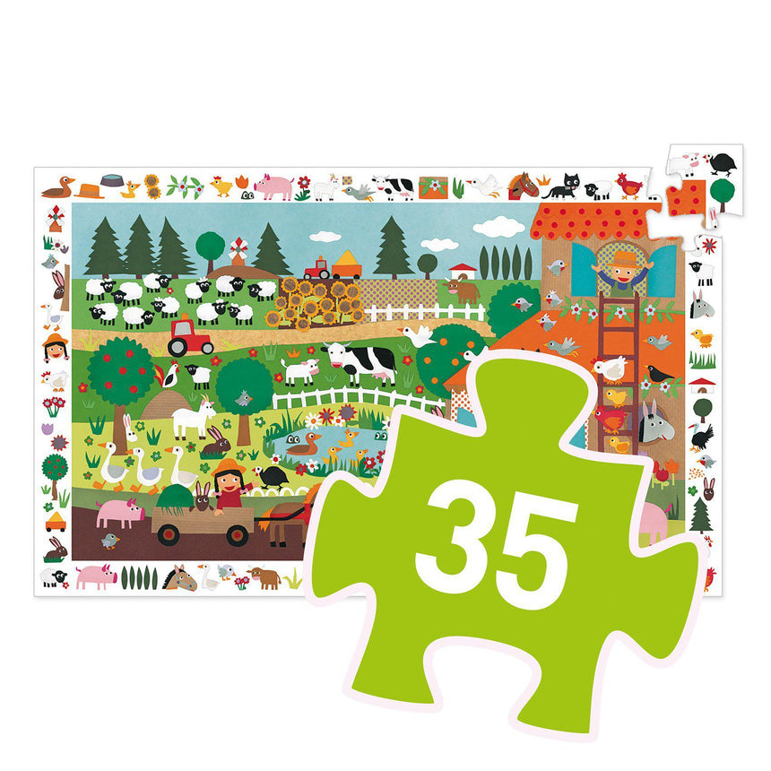 Djeco - Farm 35-piece observation jigsaw puzzle | Scout & Co