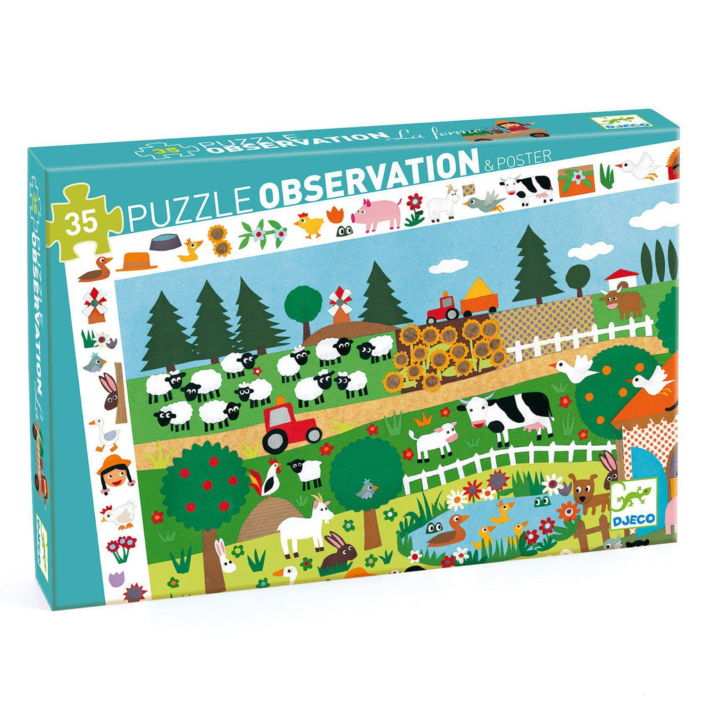 Djeco - Farm 35-piece observation jigsaw puzzle | Scout & Co