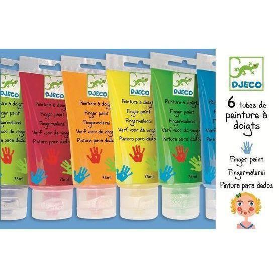 Djeco - Finger Paints - 6 tubes - bright | Scout & Co