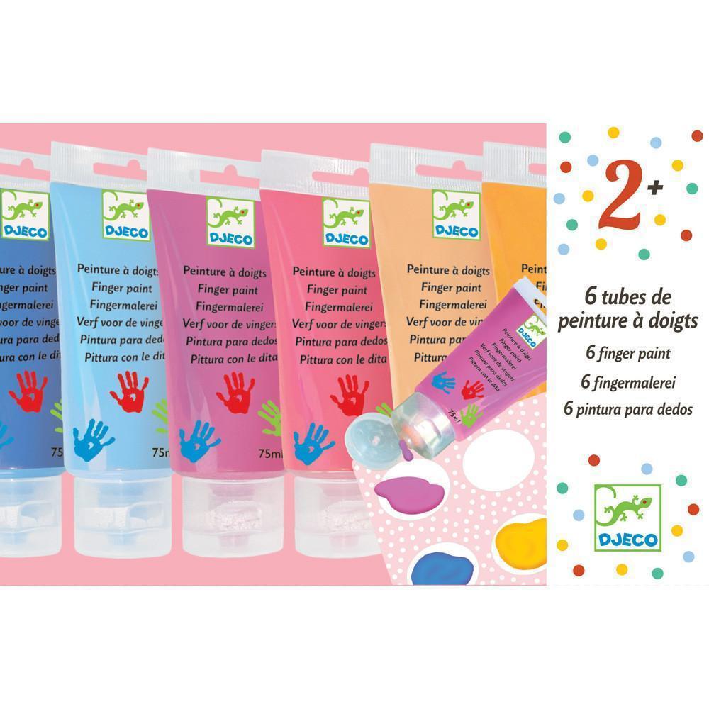 Djeco - Finger Paints - 6 tubes - sweet | Scout & Co