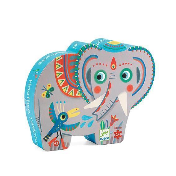 Djeco - Haathee Asian Elephant 24-piece silhouette jigsaw puzzle | Scout & Co