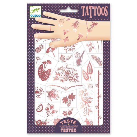 Djeco - Hello Summer metallic temporary tattoos | Scout & Co