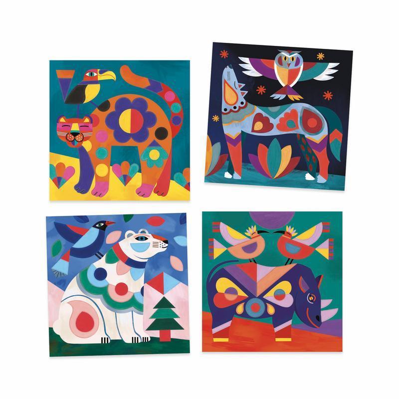 Djeco - Painting cards - Animals Bestiary | Scout & Co