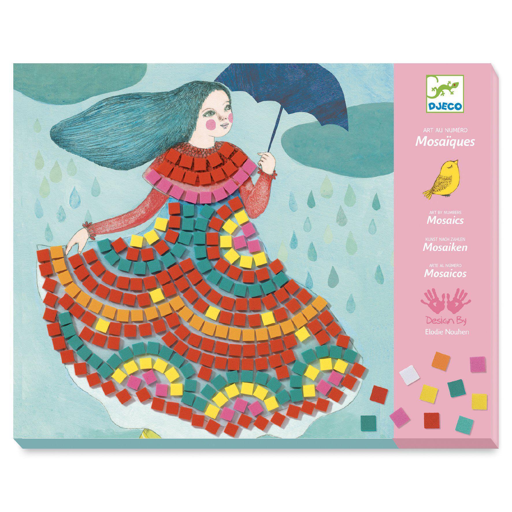 Art set for kids, mosaic - Djeco - Caribbean