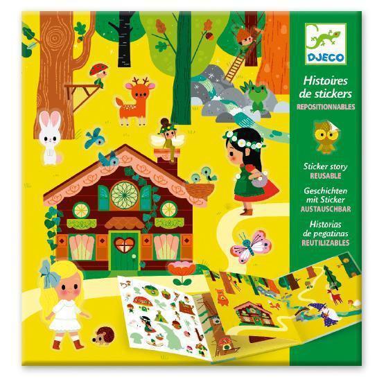 Djeco - Sticker Story reusable stickers play set - The Magical Forest | Scout & Co