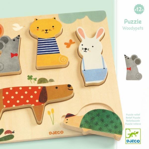 Djeco - Woody Pets relief puzzle | Scout & Co