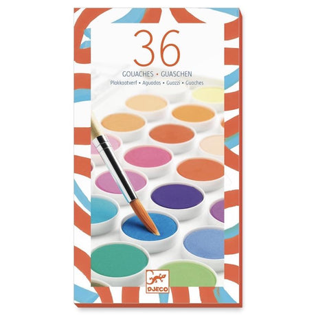 Djeco - gouache paint colour cakes - set of 36 | Scout & Co