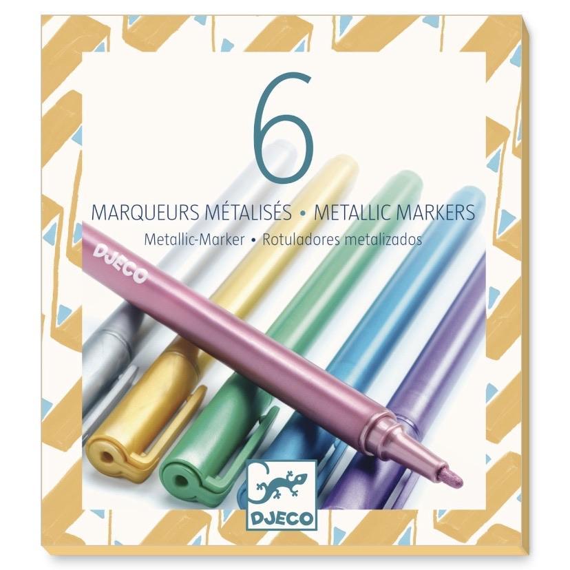 Djeco - metallic markers set of 6 | Scout & Co
